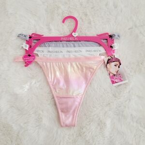 PARIS HILTON 3-PACK THONGS SIZE M